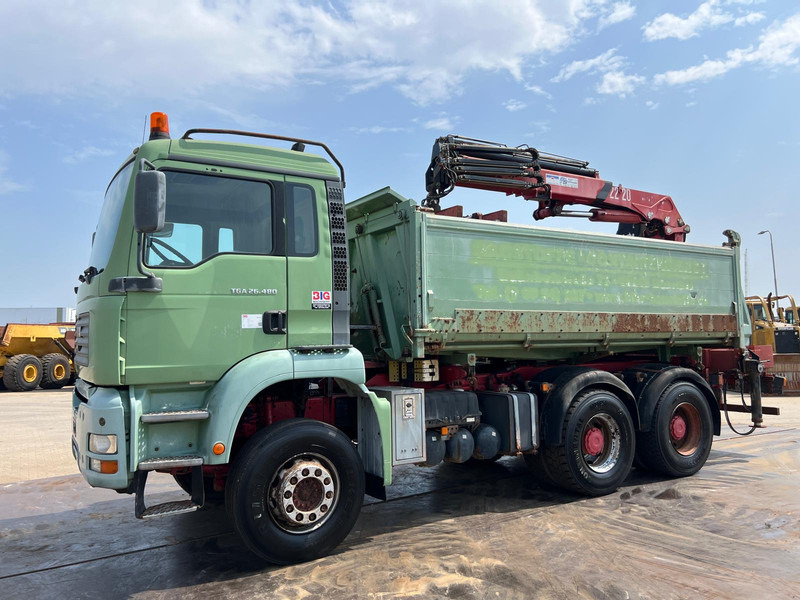 MAN TGA 26.480 tipper + HMF crane - Φορτηγό ανατρεπόμενο, Φορτηγό με γερανό: φωτογραφία 1 MAN TGA 26.480 tipper + HMF crane - Φορτηγό ανατρεπόμενο, Φορτηγό με γερανό: φωτογραφία 1