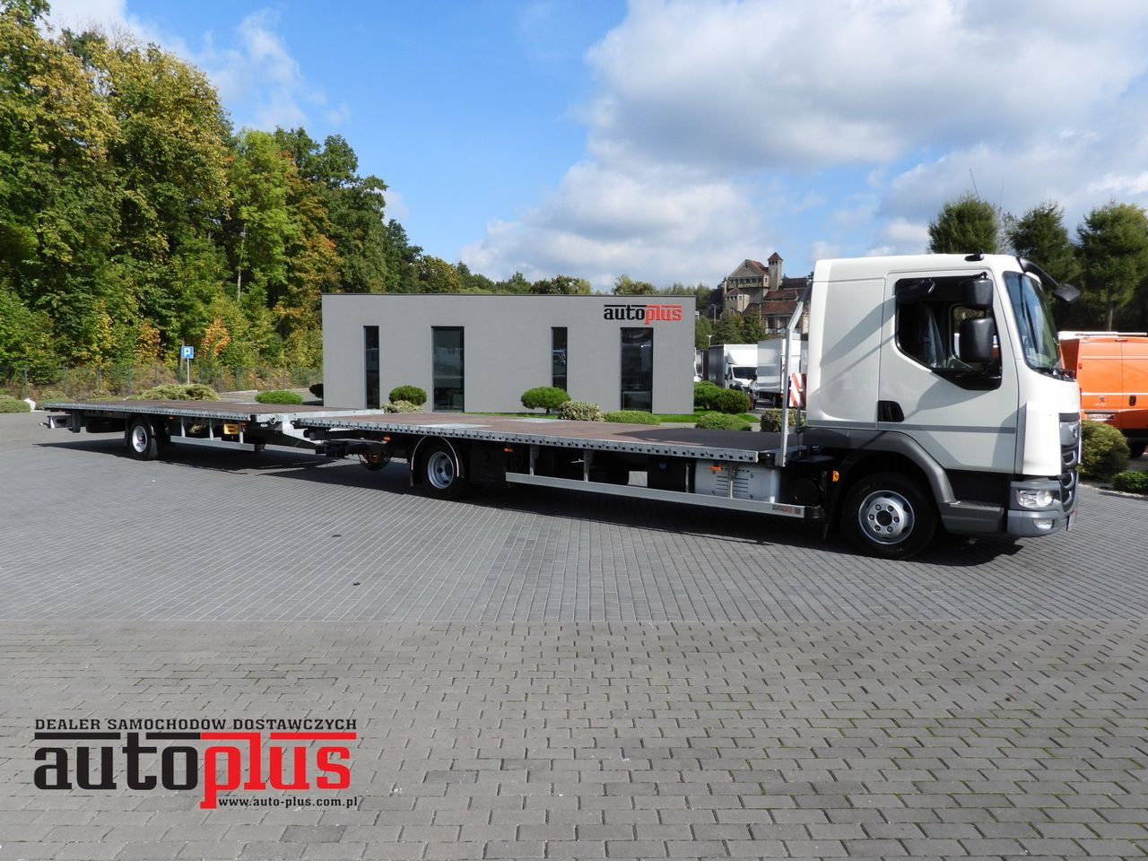 DAF LF 230 CONTAINER CARRIER PLATFORM + TRAILER WEBASTO CRUISE CONTROL LED LIGHTS PNEUMATICS AUTOMATIC TRANSMISSION TWIN WHEELS AIR CONDITIONING 230HP - Φορτηγό μεταφοράς εμπορευματοκιβωτίων/ Κινητό αμάξωμα: φωτογραφία 1 DAF LF 230 CONTAINER CARRIER PLATFORM + TRAILER WEBASTO CRUISE CONTROL LED LIGHTS PNEUMATICS AUTOMATIC TRANSMISSION TWIN WHEELS AIR CONDITIONING 230HP - Φορτηγό μεταφοράς εμπορευματοκιβωτίων/ Κινητό αμάξωμα: φωτογραφία 1
