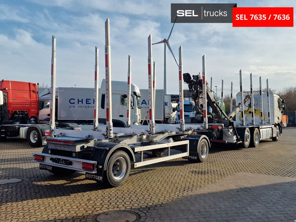 Φορτηγό ξυλείας, Φορτηγό με γερανό Renault T 520 / Alu-Felgen / Euro 6D / Liftachse: φωτογραφία 6
