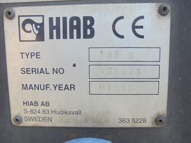 Hiab 135/3 - Φορτηγό με ανοιχτή καρότσα, Φορτηγό με γερανό: φωτογραφία 4 Hiab 135/3 - Φορτηγό με ανοιχτή καρότσα, Φορτηγό με γερανό: φωτογραφία 4