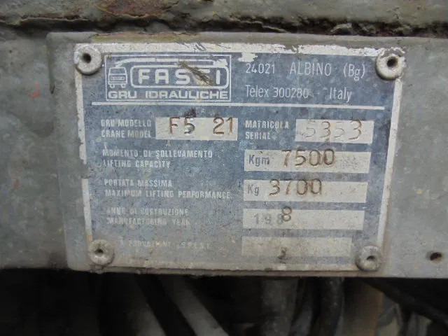 Φορτηγό με γερανό Volvo N 10 6X6 L + FASSI: φωτογραφία 14 Φορτηγό με γερανό Volvo N 10 6X6 L + FASSI: φωτογραφία 14