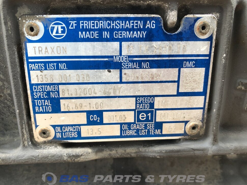 ZF TGX MAN 12TX2620 DD TraXon Versnellingsbak 81301010202 - Κιβώτιο ταχυτήτων για Φορτηγό: φωτογραφία 5 ZF TGX MAN 12TX2620 DD TraXon Versnellingsbak 81301010202 - Κιβώτιο ταχυτήτων για Φορτηγό: φωτογραφία 5