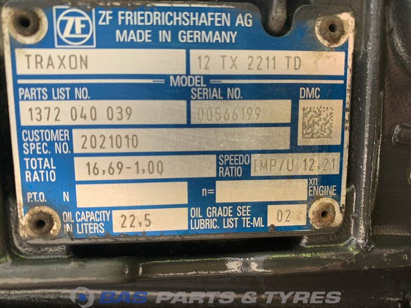 ZF XF106 DAF 12TX2211 TD TraXon Versnellingsbak 2134274 - Κιβώτιο ταχυτήτων για Φορτηγό: φωτογραφία 5 ZF XF106 DAF 12TX2211 TD TraXon Versnellingsbak 2134274 - Κιβώτιο ταχυτήτων για Φορτηγό: φωτογραφία 5