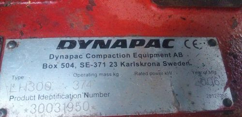 Ubijarka Dynapac LH 300 2006 - Δονητική πλάκα: φωτογραφία 4 Ubijarka Dynapac LH 300 2006 - Δονητική πλάκα: φωτογραφία 4