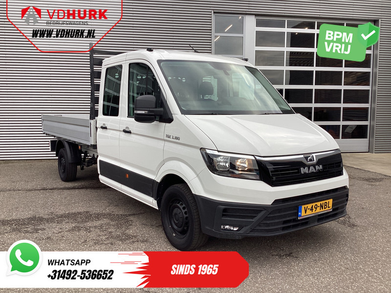 MAN TGE 3.180 DSG Aut. DC Dubbel Cabine BPM VRIJ! Open Laadbak 350x203/ 7 Pers./ Carplay/ Trekhaak/ Cruise/ 2.8t Trekverm./ Airco/ Pick - Μικρό φορτηγό με καρότσα, Διπλοκάμπινο ελαφρύ επαγγελματικό: φωτογραφία 1 MAN TGE 3.180 DSG Aut. DC Dubbel Cabine BPM VRIJ! Open Laadbak 350x203/ 7 Pers./ Carplay/ Trekhaak/ Cruise/ 2.8t Trekverm./ Airco/ Pick - Μικρό φορτηγό με καρότσα, Διπλοκάμπινο ελαφρύ επαγγελματικό: φωτογραφία 1
