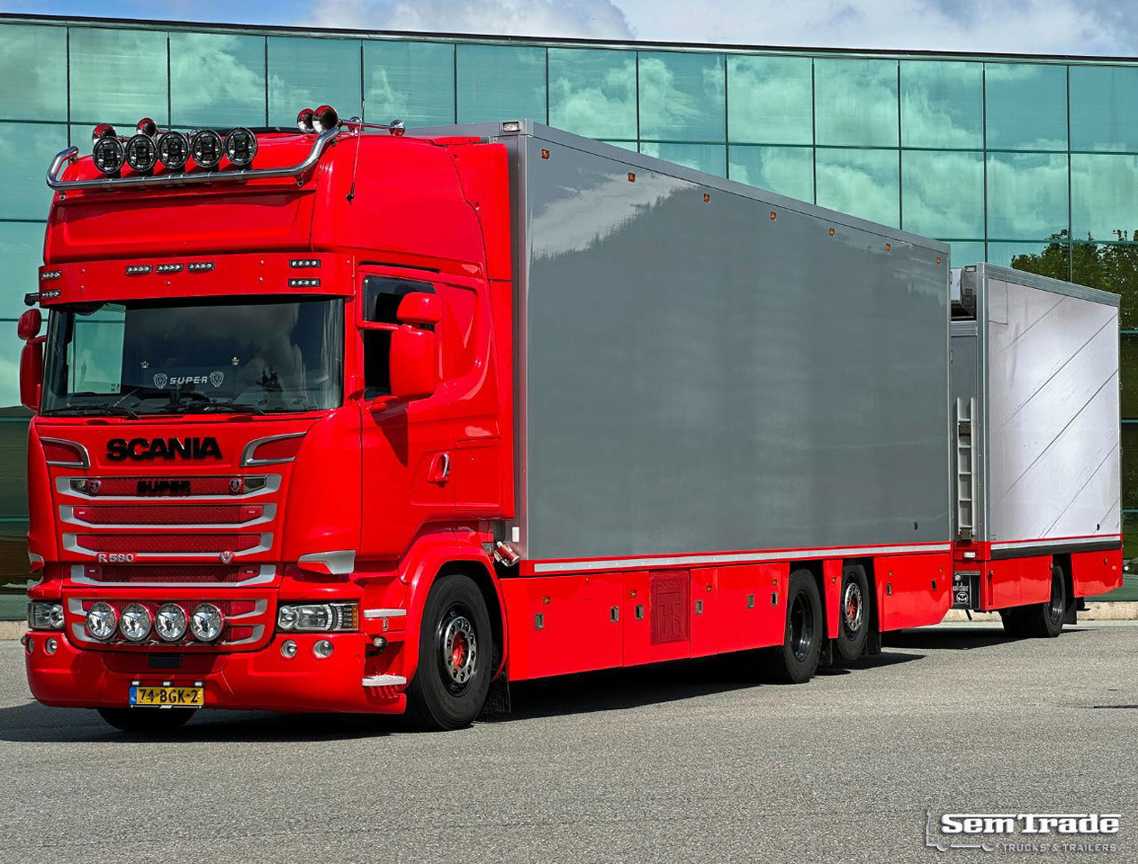 Φορτηγό ψυγείο Scania R580 V8 Retarder 2X Thermo King Theo Mulder Isolated Boxes Super Condition NL-Combi: φωτογραφία 1