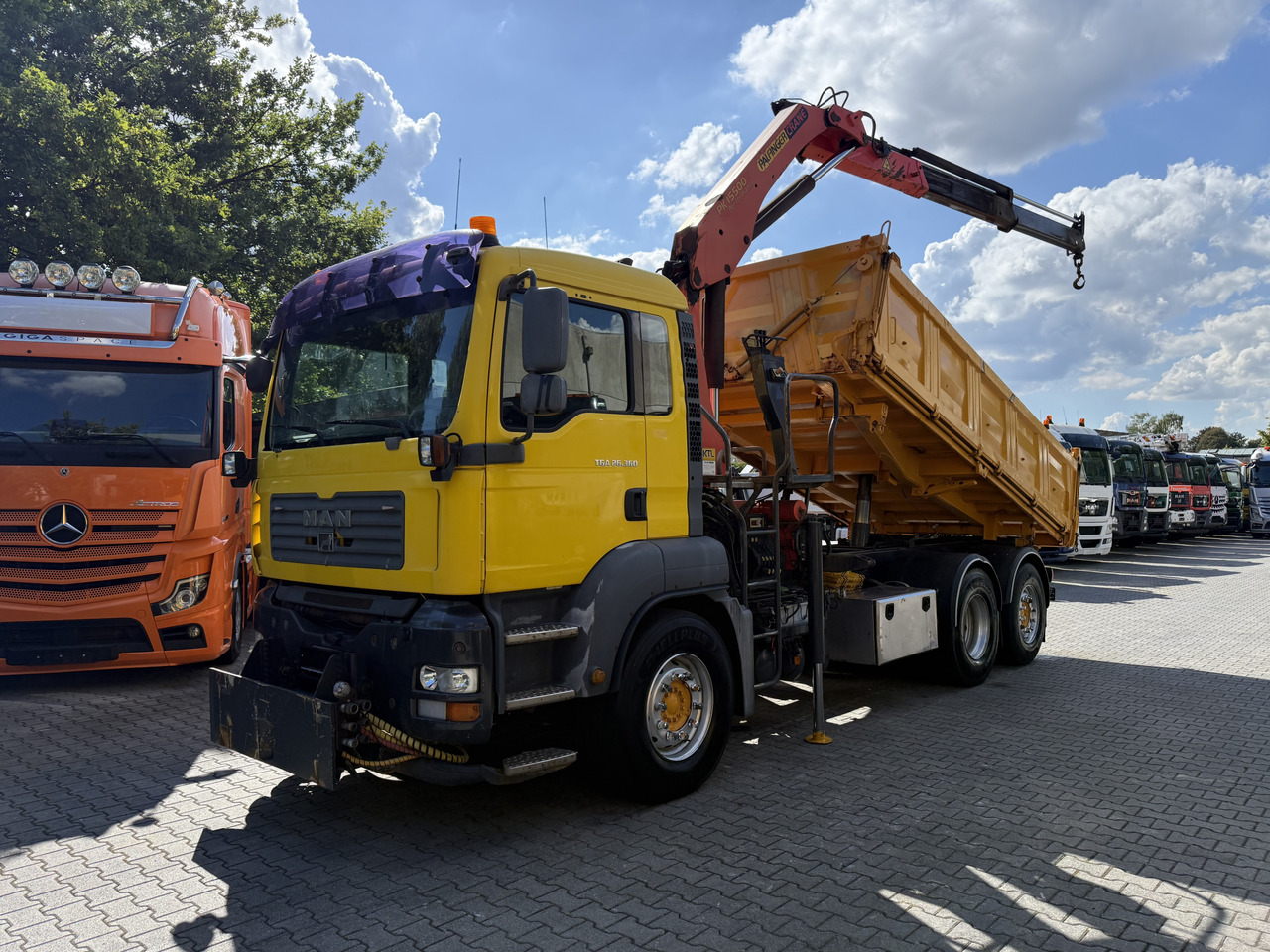 MAN TGA 26.360 6X2 Kipper Kran Palfinger 15500 - Φορτηγό ανατρεπόμενο, Φορτηγό με γερανό: φωτογραφία 1 MAN TGA 26.360 6X2 Kipper Kran Palfinger 15500 - Φορτηγό ανατρεπόμενο, Φορτηγό με γερανό: φωτογραφία 1