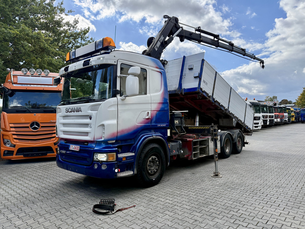 Scania R380 6X2*4 Kipper mit Kran HIAB 220 - Φορτηγό ανατρεπόμενο, Φορτηγό με γερανό: φωτογραφία 1 Scania R380 6X2*4 Kipper mit Kran HIAB 220 - Φορτηγό ανατρεπόμενο, Φορτηγό με γερανό: φωτογραφία 1