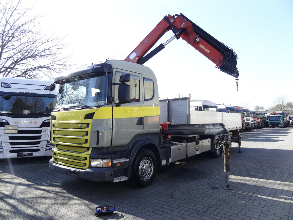 Scania R440 6X2*4 Kran HMF 3000 bis 30 Meter - Φορτηγό με ανοιχτή καρότσα, Φορτηγό με γερανό: φωτογραφία 1 Scania R440 6X2*4 Kran HMF 3000 bis 30 Meter - Φορτηγό με ανοιχτή καρότσα, Φορτηγό με γερανό: φωτογραφία 1