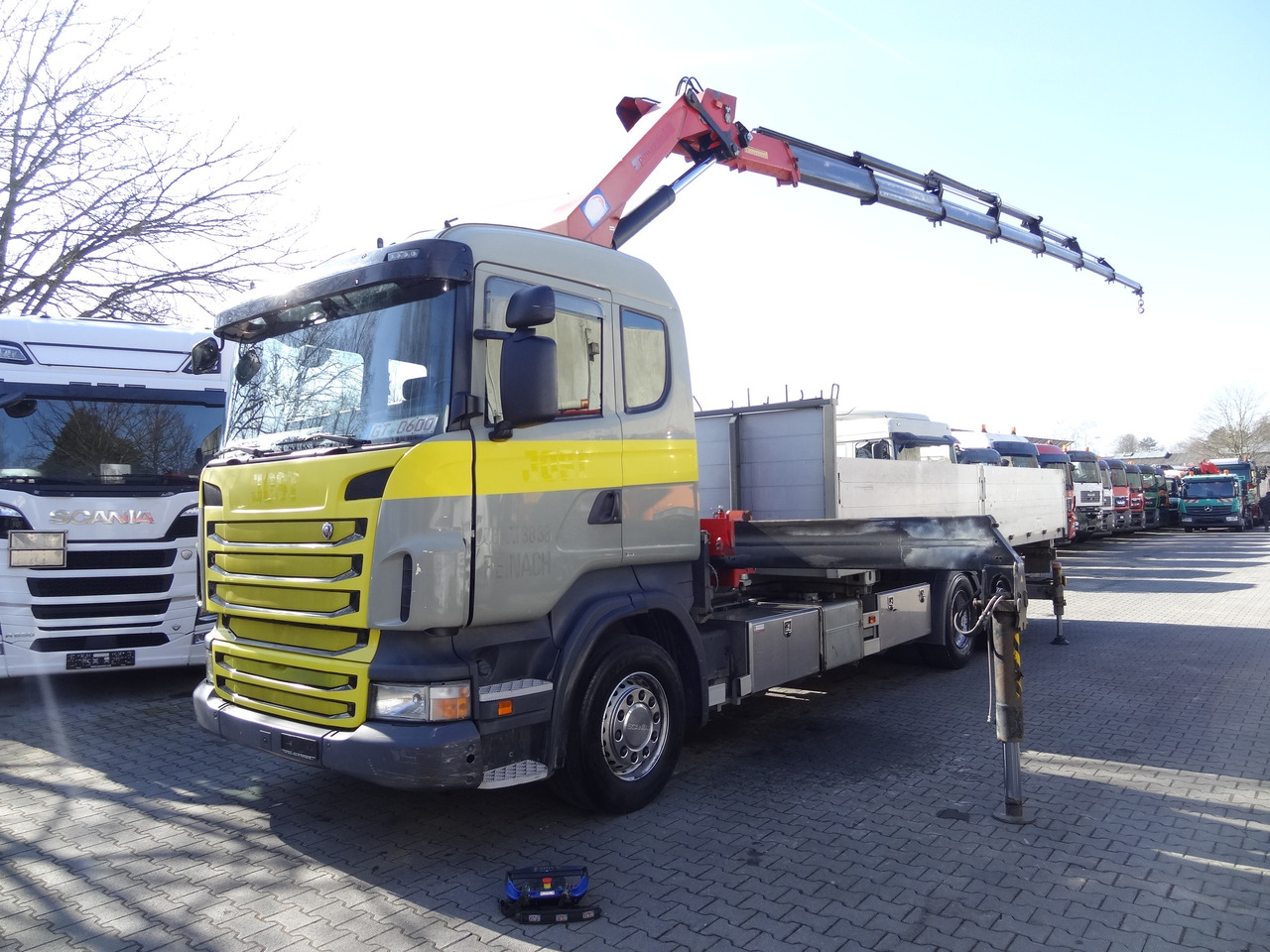 Scania R440 6X2*4 Kran HMF 3000 bis 30 Meter - Φορτηγό με γερανό, Φορτηγό με ανοιχτή καρότσα: φωτογραφία 1 Scania R440 6X2*4 Kran HMF 3000 bis 30 Meter - Φορτηγό με γερανό, Φορτηγό με ανοιχτή καρότσα: φωτογραφία 1