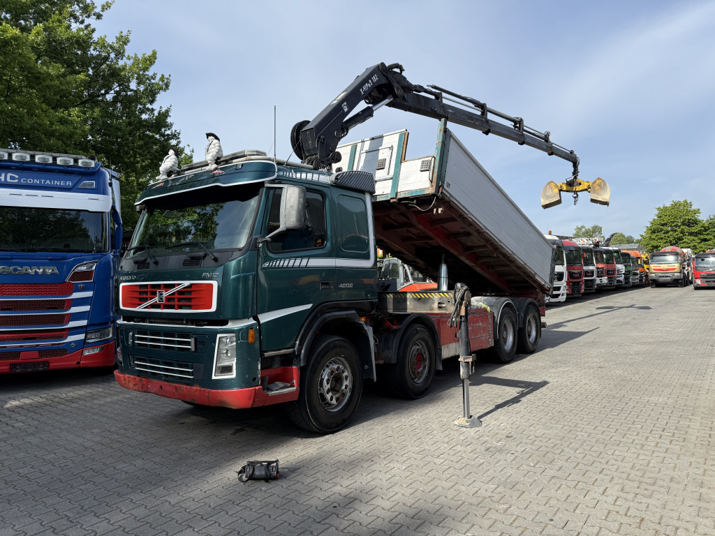 Volvo FM12 420 8X4 Kipper Kran Hiab 192-4 - Φορτηγό ανατρεπόμενο, Φορτηγό με γερανό: φωτογραφία 1 Volvo FM12 420 8X4 Kipper Kran Hiab 192-4 - Φορτηγό ανατρεπόμενο, Φορτηγό με γερανό: φωτογραφία 1