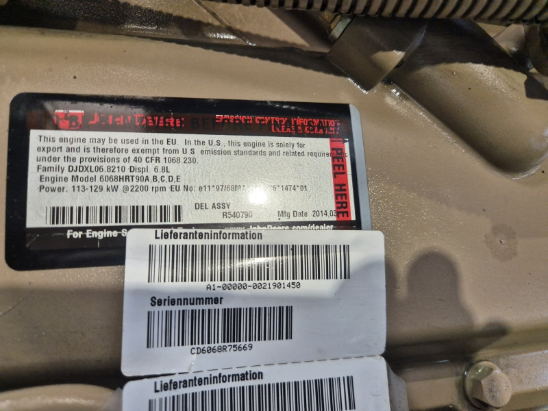 John Deere 6068HRT90 Engine (Agri) - Κινητήρας για Γεωργικά μηχανήματα: φωτογραφία 2 John Deere 6068HRT90 Engine (Agri) - Κινητήρας για Γεωργικά μηχανήματα: φωτογραφία 2