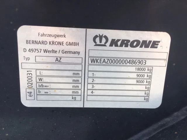 Krone AZ - Ρυμούλκα μεταφοράς εμπορευματοκιβωτίων/ Κινητό αμάξωμα: φωτογραφία 2 Krone AZ - Ρυμούλκα μεταφοράς εμπορευματοκιβωτίων/ Κινητό αμάξωμα: φωτογραφία 2