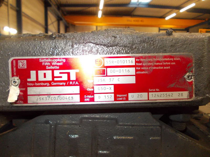 DAF 1825010 // JOST /JSK37C02004CS // G50-X // D 152/ U 20 1825010 // JOST /JSK37C02004CS // G50-X // D 152/ U 20 DAF XF 450 EURO 6 - Πέμπτος τροχός για Φορτηγό: φωτογραφία 5 DAF 1825010 // JOST /JSK37C02004CS // G50-X // D 152/ U 20 1825010 // JOST /JSK37C02004CS // G50-X // D 152/ U 20 DAF XF 450 EURO 6 - Πέμπτος τροχός για Φορτηγό: φωτογραφία 5