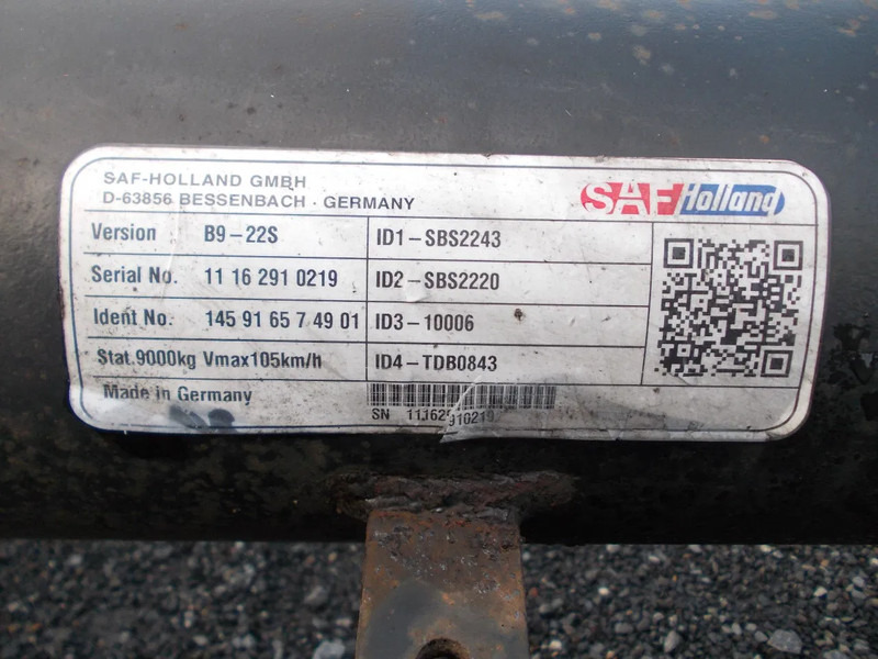 SAF B9-22S // SBS2243 // TDB0843 OPLEGGER AS MODEL 2018 - Αξονας και ανταλλακτικά για Φορτηγό: φωτογραφία 5 SAF B9-22S // SBS2243 // TDB0843 OPLEGGER AS MODEL 2018 - Αξονας και ανταλλακτικά για Φορτηγό: φωτογραφία 5