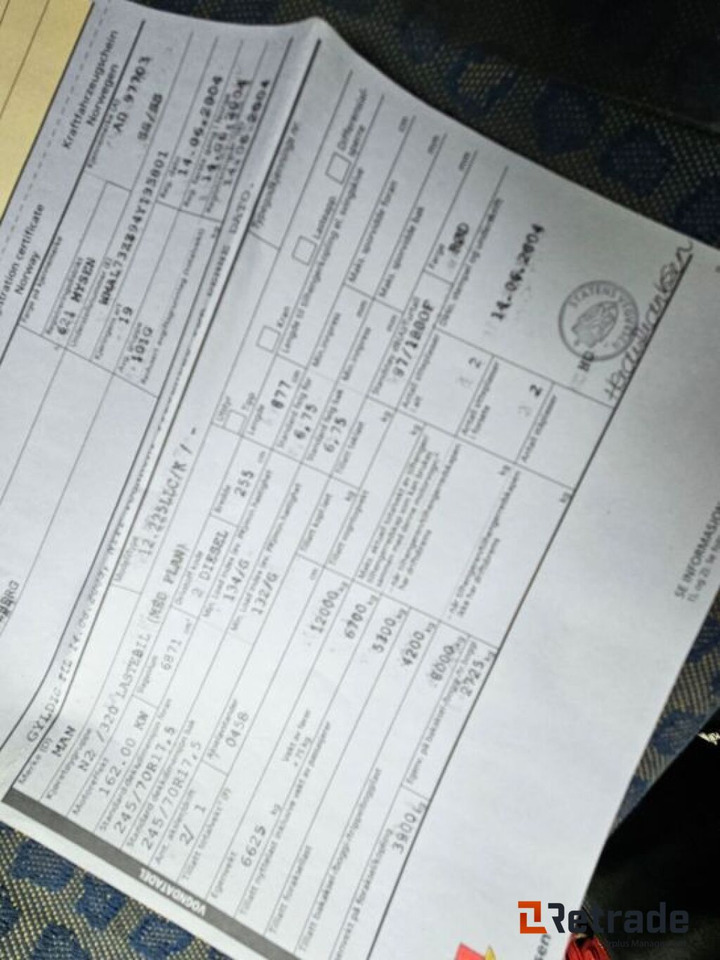 2004 mod.MAN kranbil - Φορτηγό με ανοιχτή καρότσα, Φορτηγό με γερανό: φωτογραφία 3 2004 mod.MAN kranbil - Φορτηγό με ανοιχτή καρότσα, Φορτηγό με γερανό: φωτογραφία 3