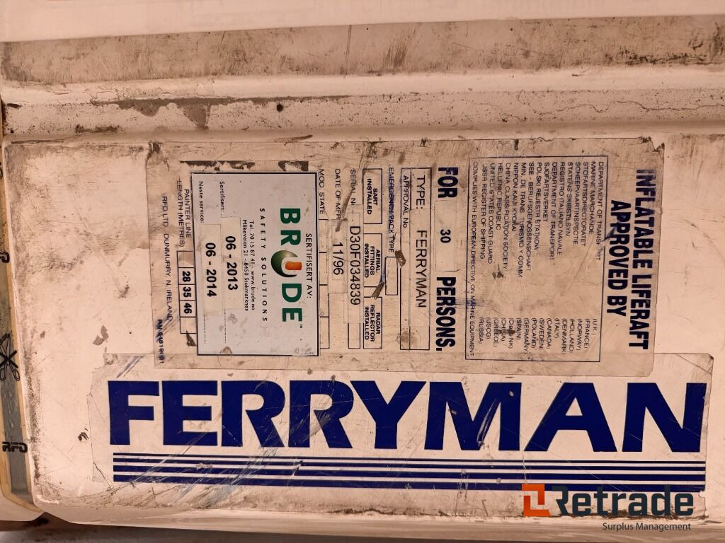 Flåter Ferryman 30 Personers - 4 stk. selges samlet! - Άλλα μηχανήματα: φωτογραφία 4 Flåter Ferryman 30 Personers - 4 stk. selges samlet! - Άλλα μηχανήματα: φωτογραφία 4