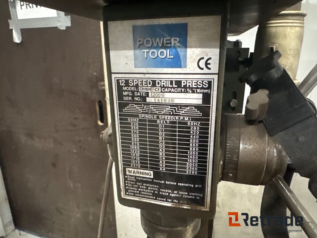 Søjleboremaskine Powertool Ch16n - Κολωνάτο δράπανο: φωτογραφία 4 Søjleboremaskine Powertool Ch16n - Κολωνάτο δράπανο: φωτογραφία 4