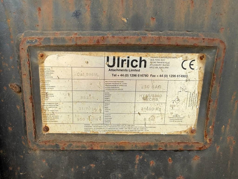 Κουβας για Κατασκευή μηχανήματα Cat 950M 966M - (Ulrich) High-Tip Bucket / 6.5m³: φωτογραφία 9