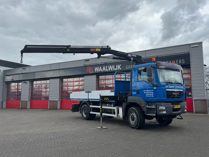 MAN TGM 18-290 4x4 Kraan met Open laadbak HMF Kraan 13 T - Φορτηγό με γερανό: φωτογραφία 1 MAN TGM 18-290 4x4 Kraan met Open laadbak HMF Kraan 13 T - Φορτηγό με γερανό: φωτογραφία 1