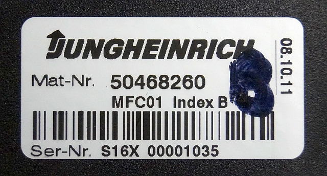 Jungheinrich 50468260 | MFC01 Brake sn A00076722 from ETV214 year 2011 - Ηλεκτρονική μονάδα ελέγχου για Ανυψωτικό μηχάνημα: φωτογραφία 4 Jungheinrich 50468260 | MFC01 Brake sn A00076722 from ETV214 year 2011 - Ηλεκτρονική μονάδα ελέγχου για Ανυψωτικό μηχάνημα: φωτογραφία 4