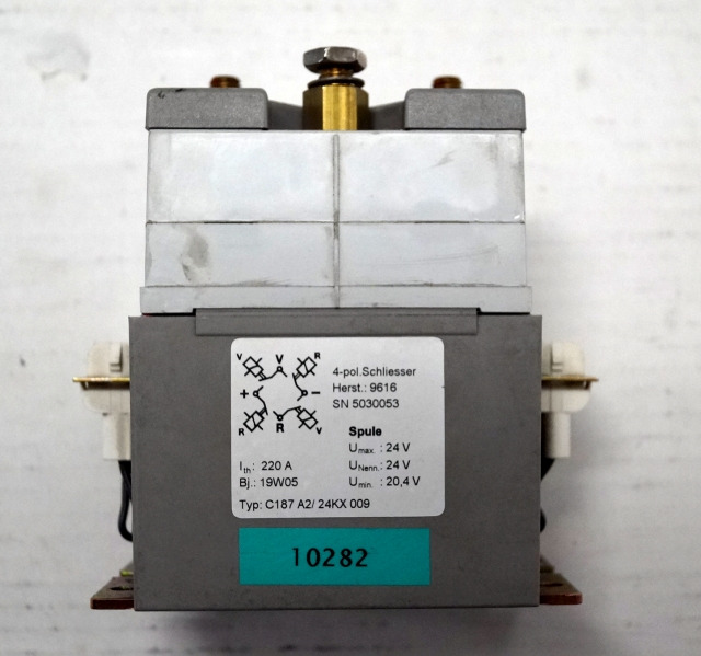 Jungheinrich unknown | Contactor 4 polig 24V120A C187 A2 24KX009 Contactor 4 polig 24V120A C187 A2 24KX009 - Ηλεκτρικό σύστημα για Ανυψωτικό μηχάνημα: φωτογραφία 1 Jungheinrich unknown | Contactor 4 polig 24V120A C187 A2 24KX009 Contactor 4 polig 24V120A C187 A2 24KX009 - Ηλεκτρικό σύστημα για Ανυψωτικό μηχάνημα: φωτογραφία 1