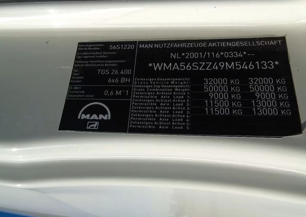 MAN TGS 26.400 6x6 – Wywrotka 3-stronna Meiller + Żuraw HIAB 166 E3 HIPRO – 429.222 km – Euro 4 - Φορτηγό ανατρεπόμενο, Φορτηγό με γερανό: φωτογραφία 5 MAN TGS 26.400 6x6 – Wywrotka 3-stronna Meiller + Żuraw HIAB 166 E3 HIPRO – 429.222 km – Euro 4 - Φορτηγό ανατρεπόμενο, Φορτηγό με γερανό: φωτογραφία 5