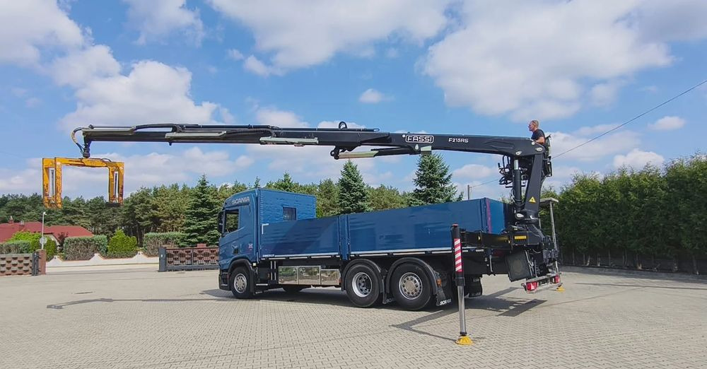 Scania R 500 6x2 z żurawiem Fassi F 215 AS – 2019 – Euro 6 –Retarder -Oś skrętna - Gotowa do pracy! - Φορτηγό με γερανό, Φορτηγό με ανοιχτή καρότσα: φωτογραφία 4 Scania R 500 6x2 z żurawiem Fassi F 215 AS – 2019 – Euro 6 –Retarder -Oś skrętna - Gotowa do pracy! - Φορτηγό με γερανό, Φορτηγό με ανοιχτή καρότσα: φωτογραφία 4
