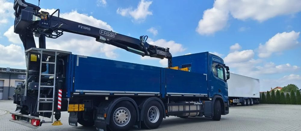 Scania R 500 6x2 z żurawiem Fassi F 215 AS – 2019 – Euro 6 –Retarder -Oś skrętna - Gotowa do pracy! - Φορτηγό με γερανό, Φορτηγό με ανοιχτή καρότσα: φωτογραφία 5 Scania R 500 6x2 z żurawiem Fassi F 215 AS – 2019 – Euro 6 –Retarder -Oś skrętna - Gotowa do pracy! - Φορτηγό με γερανό, Φορτηγό με ανοιχτή καρότσα: φωτογραφία 5
