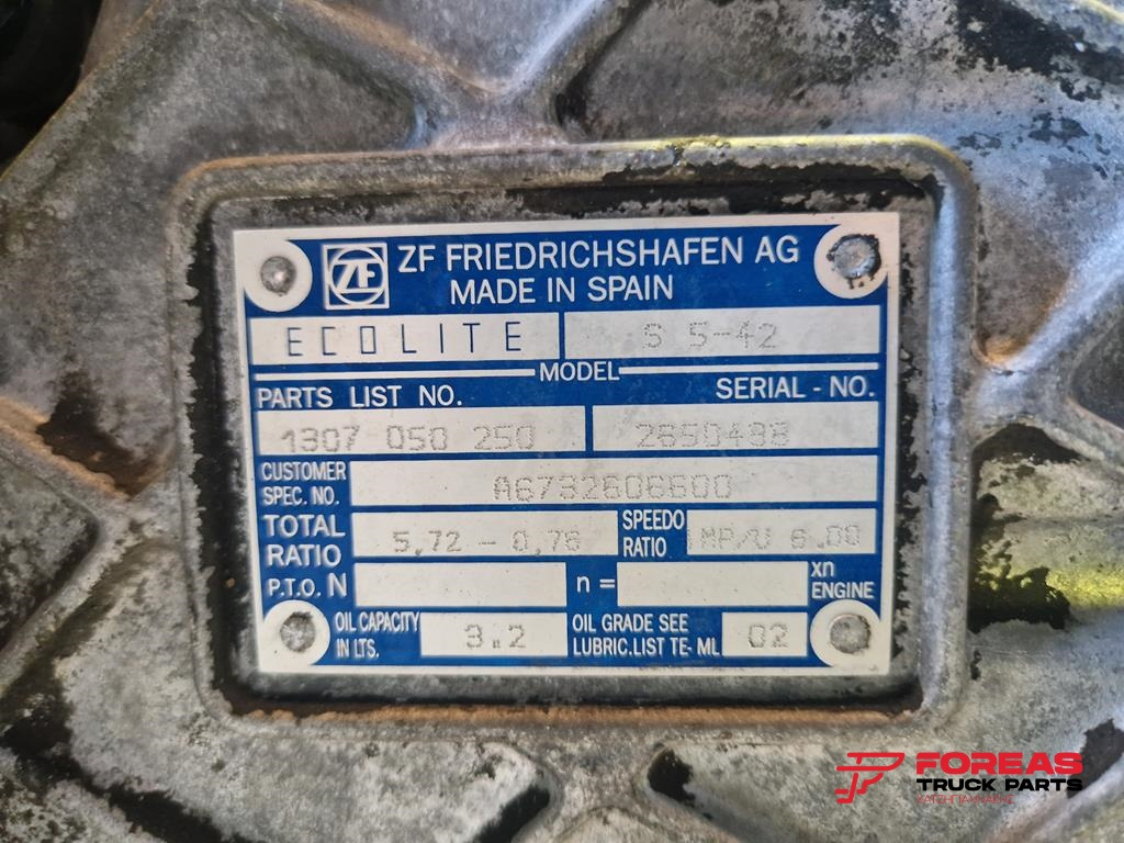 Κιβώτιο ταχυτήτων για Φορτηγό MERCEDES-BENZ ATEGO S5 - 42: φωτογραφία 9