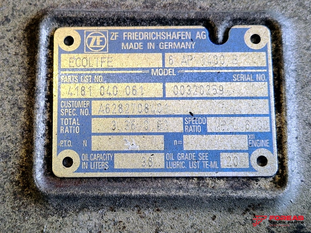 Κιβώτιο ταχυτήτων για Λεωφορείο ZF ECOLIFE 6 AP 1400B: φωτογραφία 7 Κιβώτιο ταχυτήτων για Λεωφορείο ZF ECOLIFE 6 AP 1400B: φωτογραφία 7