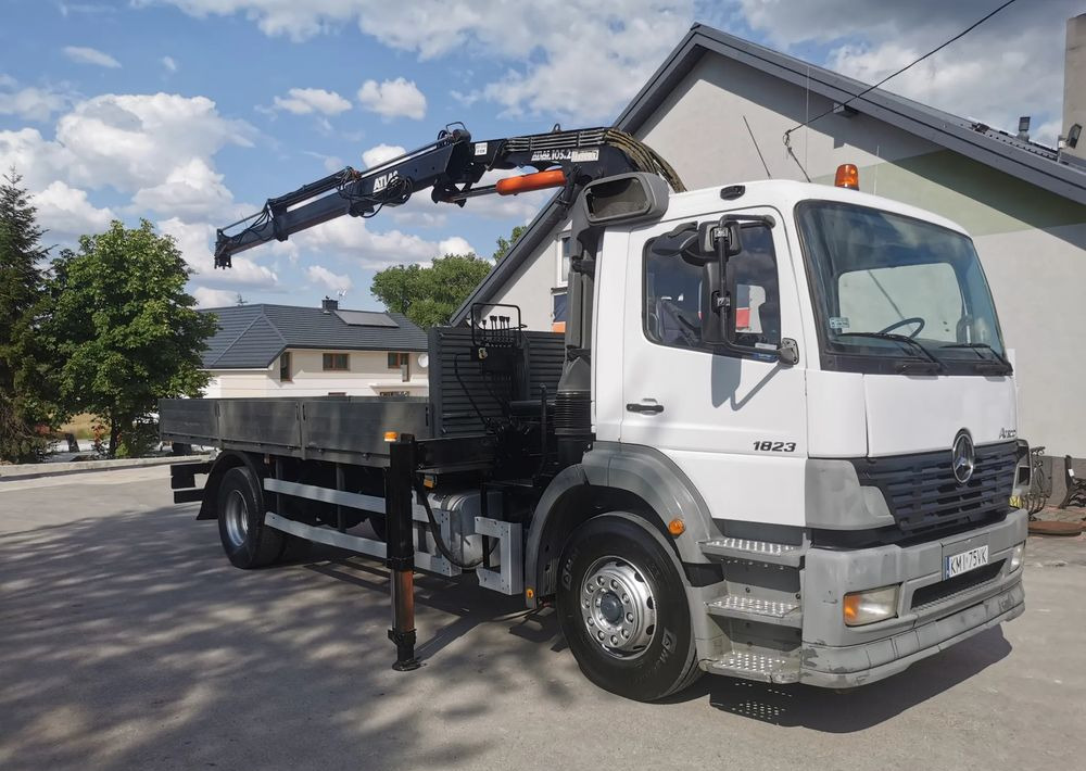 Mercedes-Benz Atego 1823 żuraw HDS Atlas 105.2 koła 315/80R22,5 - Φορτηγό με ανοιχτή καρότσα, Φορτηγό με γερανό: φωτογραφία 1 Mercedes-Benz Atego 1823 żuraw HDS Atlas 105.2 koła 315/80R22,5 - Φορτηγό με ανοιχτή καρότσα, Φορτηγό με γερανό: φωτογραφία 1