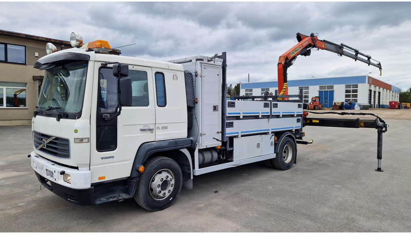 Volvo FL220 4X2 Palfinger PK7501 - Φορτηγό με ανοιχτή καρότσα, Φορτηγό με γερανό: φωτογραφία 1 Volvo FL220 4X2 Palfinger PK7501 - Φορτηγό με ανοιχτή καρότσα, Φορτηγό με γερανό: φωτογραφία 1