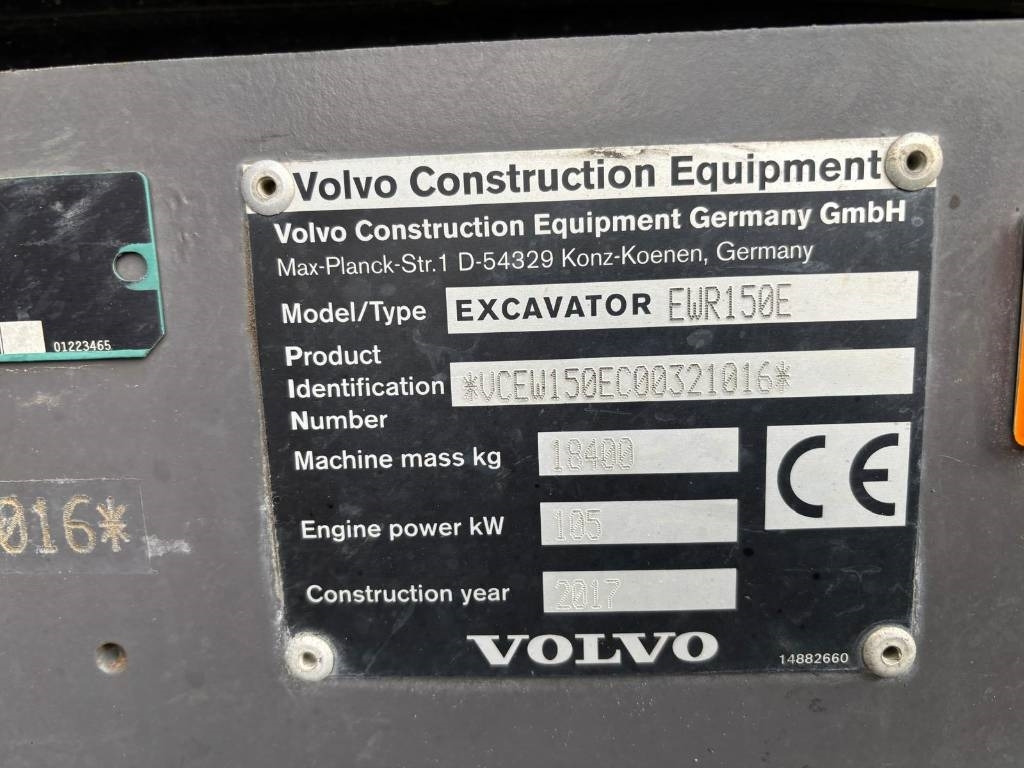 Τροχοφόρος εκσκαφέας Volvo EWR 150 E: φωτογραφία 9 Τροχοφόρος εκσκαφέας Volvo EWR 150 E: φωτογραφία 9