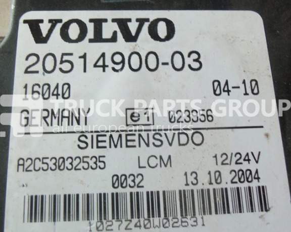 VOLVO FH13, FH13 EURO 4, EURO 5 emission LCM control unit, lightning u control unit - Ηλεκτρονική μονάδα ελέγχου για Φορτηγό: φωτογραφία 2 VOLVO FH13, FH13 EURO 4, EURO 5 emission LCM control unit, lightning u control unit - Ηλεκτρονική μονάδα ελέγχου για Φορτηγό: φωτογραφία 2