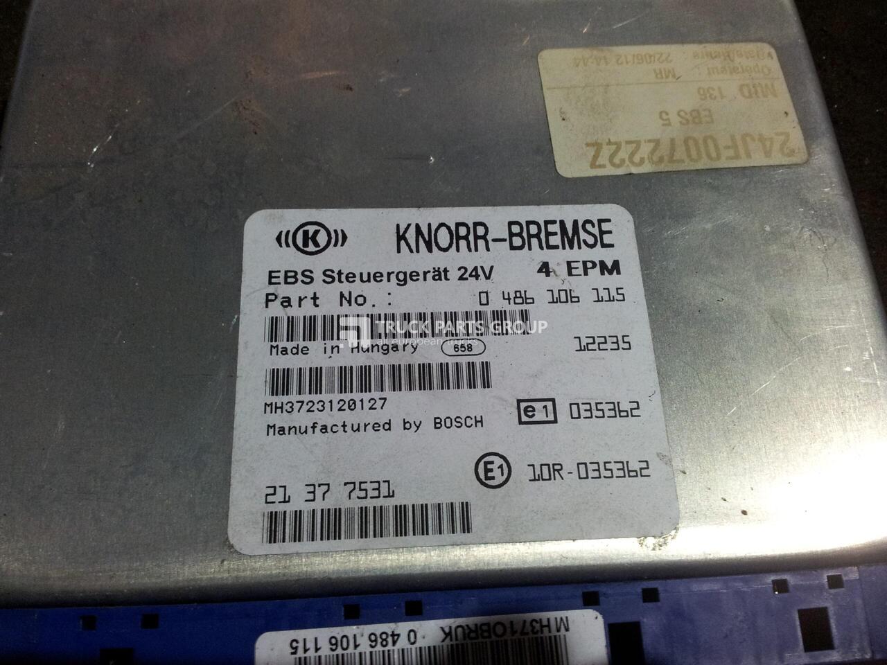 VOLVO FH13, FM13 EURO5 emission EBS control unit, brake system control, 0486106115 by KNORR-BREMSE, 21377531, EBS-MED,TYPE-FE,6*2, 22358919, 21377527, 21377527, 21377531, 22358919, 21377531, 048610611 - Ηλεκτρονική μονάδα ελέγχου για Φορτηγό: φωτογραφία 1 VOLVO FH13, FM13 EURO5 emission EBS control unit, brake system control, 0486106115 by KNORR-BREMSE, 21377531, EBS-MED,TYPE-FE,6*2, 22358919, 21377527, 21377527, 21377531, 22358919, 21377531, 048610611 - Ηλεκτρονική μονάδα ελέγχου για Φορτηγό: φωτογραφία 1