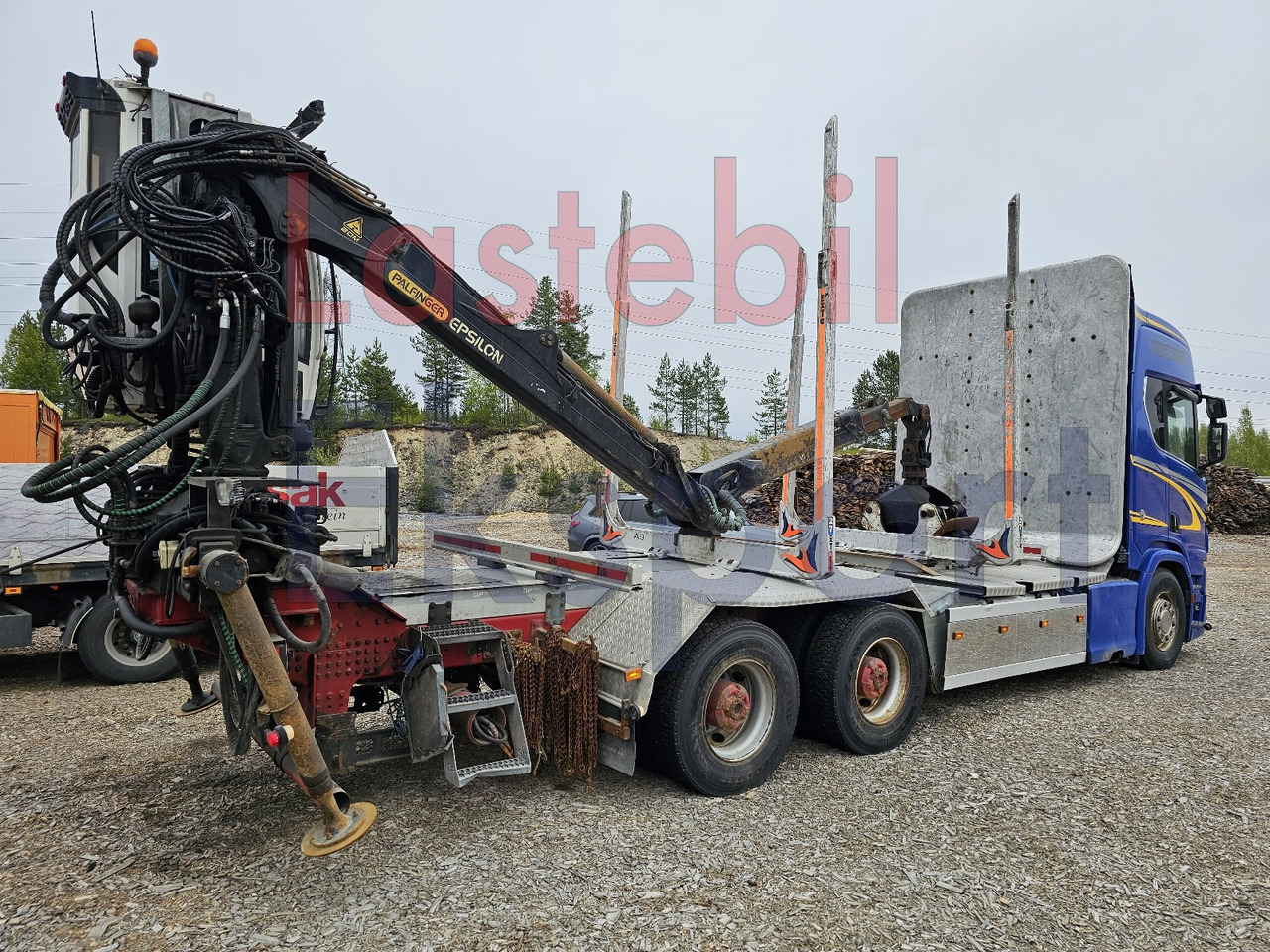 Φορτηγό ξυλείας, Φορτηγό με γερανό Scania R650: φωτογραφία 6