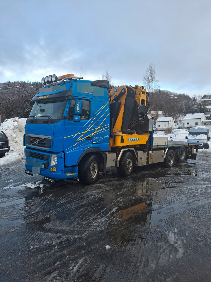 Volvo FH 500 8x2 Retarder Effer 955 S8 +JIB S8 Winch Only 160Tkm - Φορτηγό με ανοιχτή καρότσα, Φορτηγό με γερανό: φωτογραφία 1 Volvo FH 500 8x2 Retarder Effer 955 S8 +JIB S8 Winch Only 160Tkm - Φορτηγό με ανοιχτή καρότσα, Φορτηγό με γερανό: φωτογραφία 1