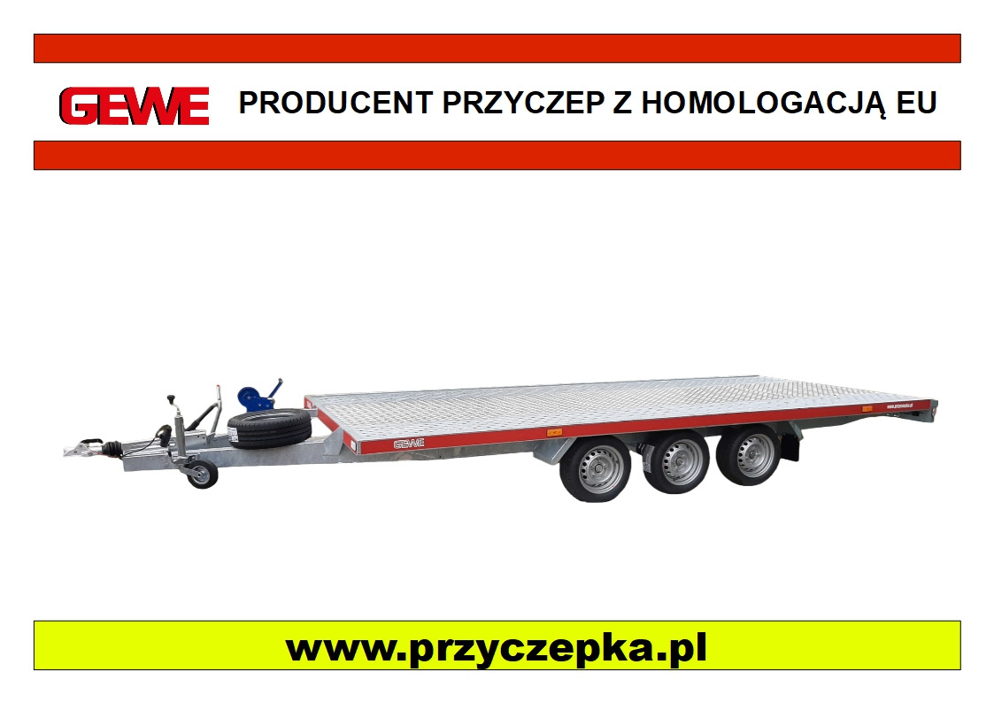 Gewe Laweta 3 osiowa 5x2,1 m - B3500 A/1 - Ρυμούλκα αυτοκινητάμαξα: φωτογραφία 1 Gewe Laweta 3 osiowa 5x2,1 m - B3500 A/1 - Ρυμούλκα αυτοκινητάμαξα: φωτογραφία 1