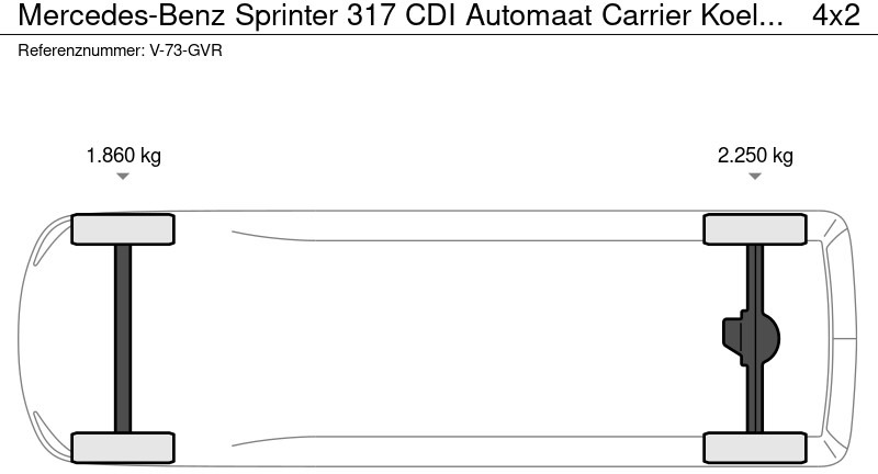 Επαγγελματικό αυτοκίνητο ψυγείο Mercedes-Benz Sprinter 317 CDI Automaat Carrier Koel/Vries/verwarmen L3/H2: φωτογραφία 15