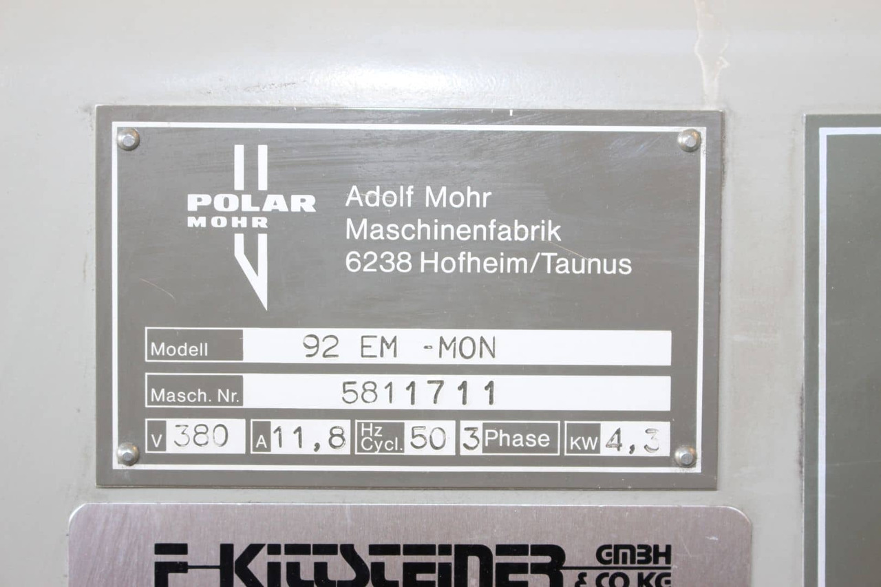 Polar 92 EM-MON - Μηχανή κοπής χαρτιού: φωτογραφία 3 Polar 92 EM-MON - Μηχανή κοπής χαρτιού: φωτογραφία 3