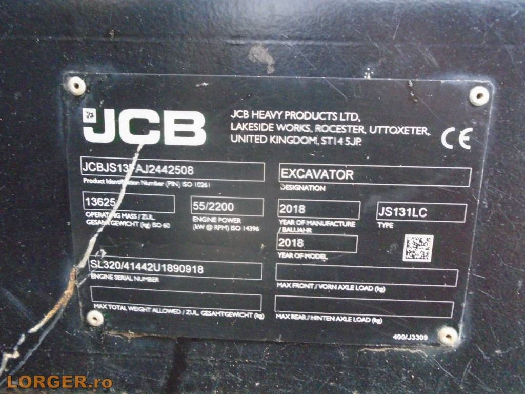 JCB JS 131 LC  - Ερπυστριοφόρος εκσκαφέας: φωτογραφία 3 JCB JS 131 LC  - Ερπυστριοφόρος εκσκαφέας: φωτογραφία 3