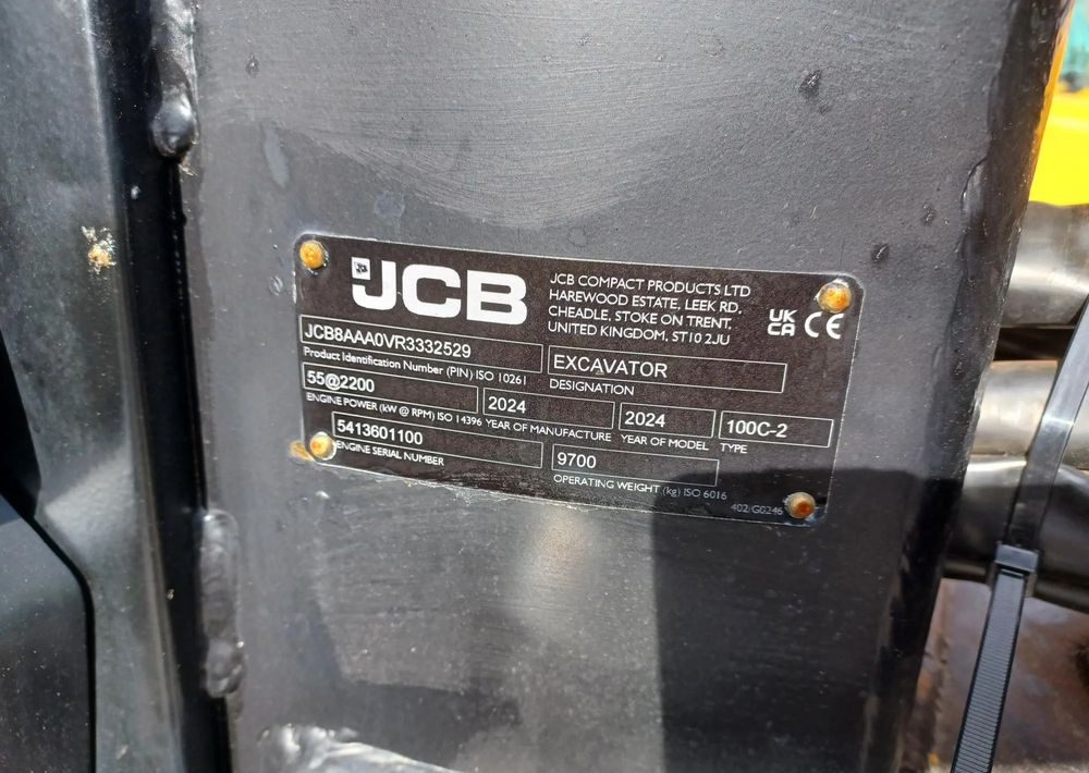 JCB Minikoparka gąsienicowa 100C-2 - Ερπυστριοφόρος εκσκαφέας: φωτογραφία 3 JCB Minikoparka gąsienicowa 100C-2 - Ερπυστριοφόρος εκσκαφέας: φωτογραφία 3