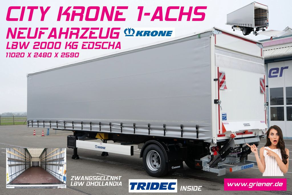 Krone SEP 10 CITY GARDINE KRONE 1-achs TRIDEC LBW - Επικαθήμενο κουρτίνα: φωτογραφία 1 Krone SEP 10 CITY GARDINE KRONE 1-achs TRIDEC LBW - Επικαθήμενο κουρτίνα: φωτογραφία 1