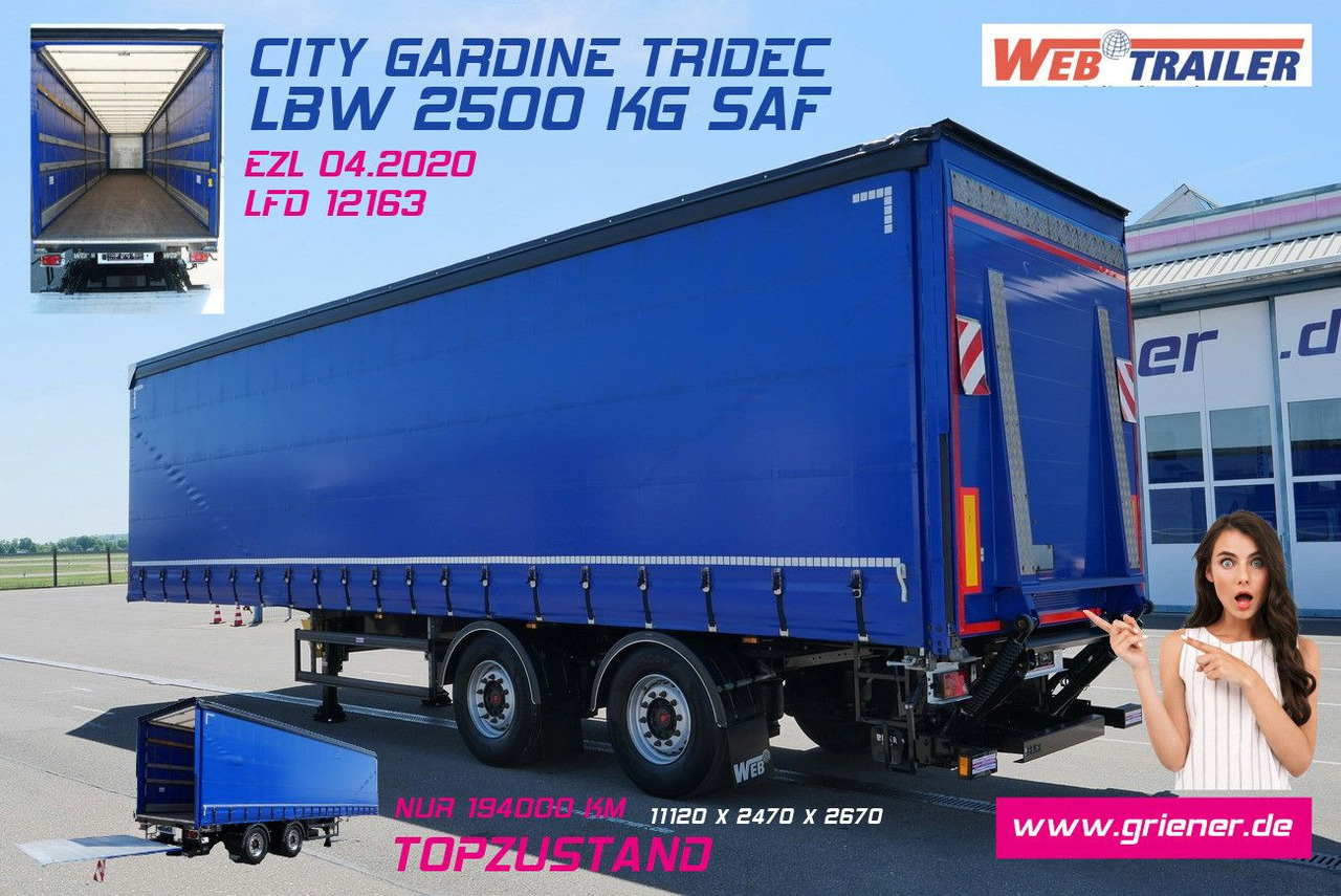 Web-Trailer LPRS 18 / CITY TRIDEC /GARDINE/LBW 2500 kg/SAF - Επικαθήμενο κουρτίνα: φωτογραφία 1 Web-Trailer LPRS 18 / CITY TRIDEC /GARDINE/LBW 2500 kg/SAF - Επικαθήμενο κουρτίνα: φωτογραφία 1