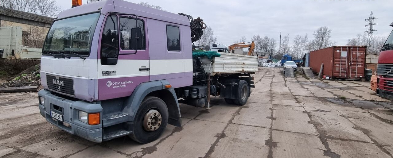 MAN 15.224 - Φορτηγό ανατρεπόμενο, Φορτηγό με γερανό: φωτογραφία 1 MAN 15.224 - Φορτηγό ανατρεπόμενο, Φορτηγό με γερανό: φωτογραφία 1