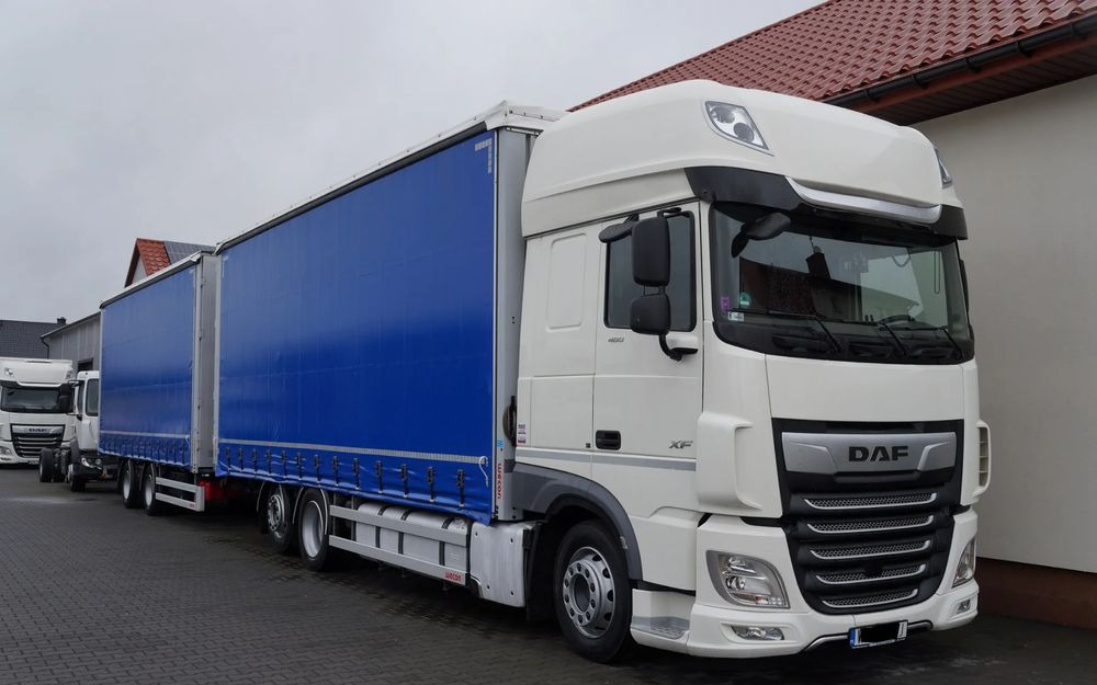 DAF XF 480 EURO 6 ZESTAW TANDEM PRZEJAZDOWY 120 M3 7,7 M + 7,7 M WECON - Φορτηγό μουσαμάς: φωτογραφία 1 DAF XF 480 EURO 6 ZESTAW TANDEM PRZEJAZDOWY 120 M3 7,7 M + 7,7 M WECON - Φορτηγό μουσαμάς: φωτογραφία 1
