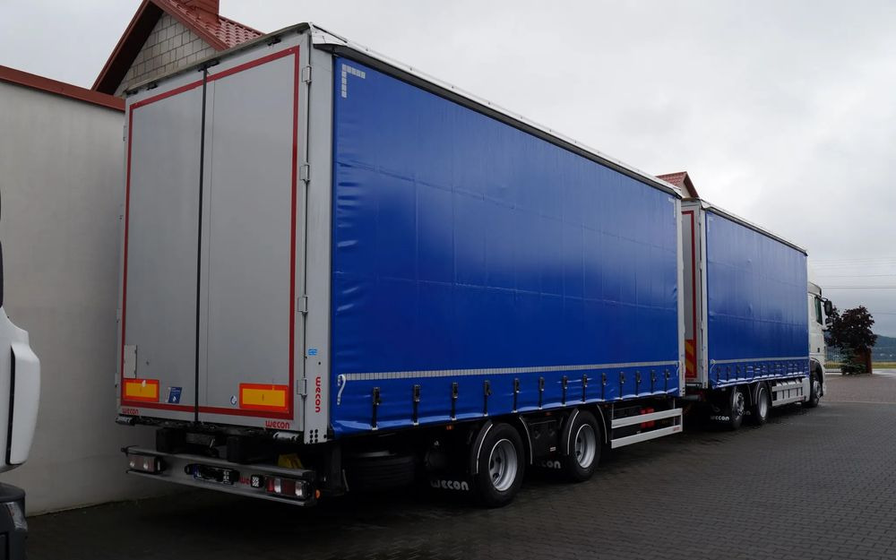 DAF XF 480 EURO 6 ZESTAW TANDEM PRZEJAZDOWY 120 M3 7,7 M + 7,7 M WECON - Φορτηγό μουσαμάς: φωτογραφία 2 DAF XF 480 EURO 6 ZESTAW TANDEM PRZEJAZDOWY 120 M3 7,7 M + 7,7 M WECON - Φορτηγό μουσαμάς: φωτογραφία 2