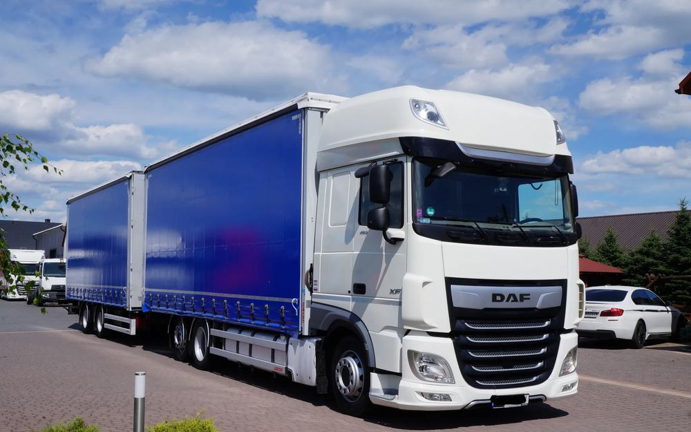 DAF XF 480 EURO 6 ZESTAW TANDEM PRZEJAZDOWY 120 M3 7,7 M + 7,7 M WECON - Φορτηγό μουσαμάς: φωτογραφία 1 DAF XF 480 EURO 6 ZESTAW TANDEM PRZEJAZDOWY 120 M3 7,7 M + 7,7 M WECON - Φορτηγό μουσαμάς: φωτογραφία 1