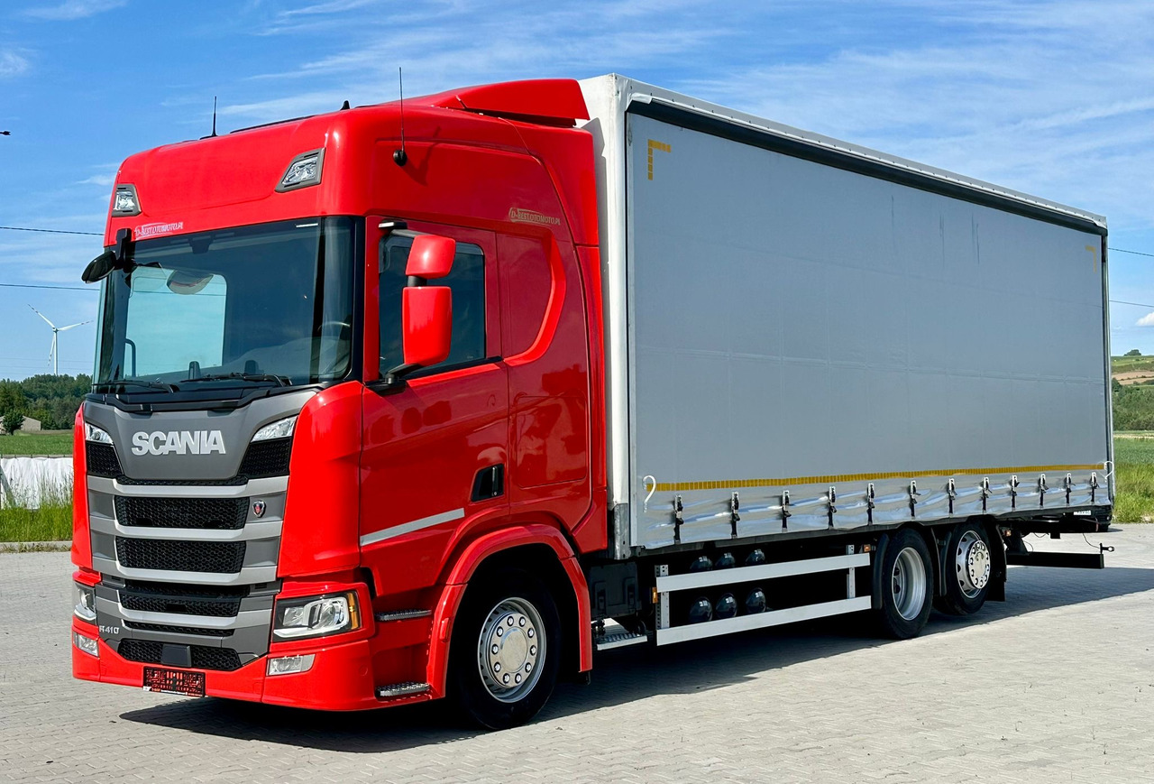 SCANIA R410 / FIRANKA / 21 EUROPALET / 8.5 M DŁUGOŚCI / 6x2 / PODWIESZA - Φορτηγό μουσαμάς: φωτογραφία 2 SCANIA R410 / FIRANKA / 21 EUROPALET / 8.5 M DŁUGOŚCI / 6x2 / PODWIESZA - Φορτηγό μουσαμάς: φωτογραφία 2